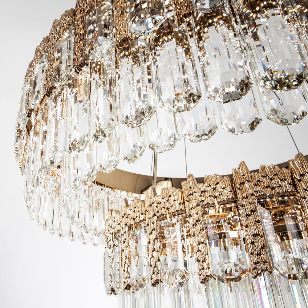 Подвесная люстра 80*50/120 см, LED 210W MODELUX ML.830.800.500 GD золото