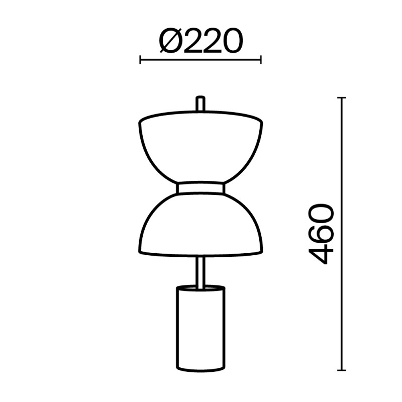 Настольный светильник  22 см, LED 11W, 3000К, Черный Maytoni Kyoto MOD178TL-L11B3K