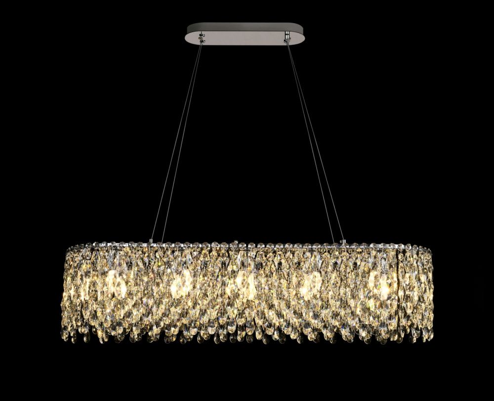 Люстра L1000 x W300 x H240 (1440), мм, 12*40W (480W), FGD (ЗОЛОТО) Rilon P7017/L1000*W300 CH