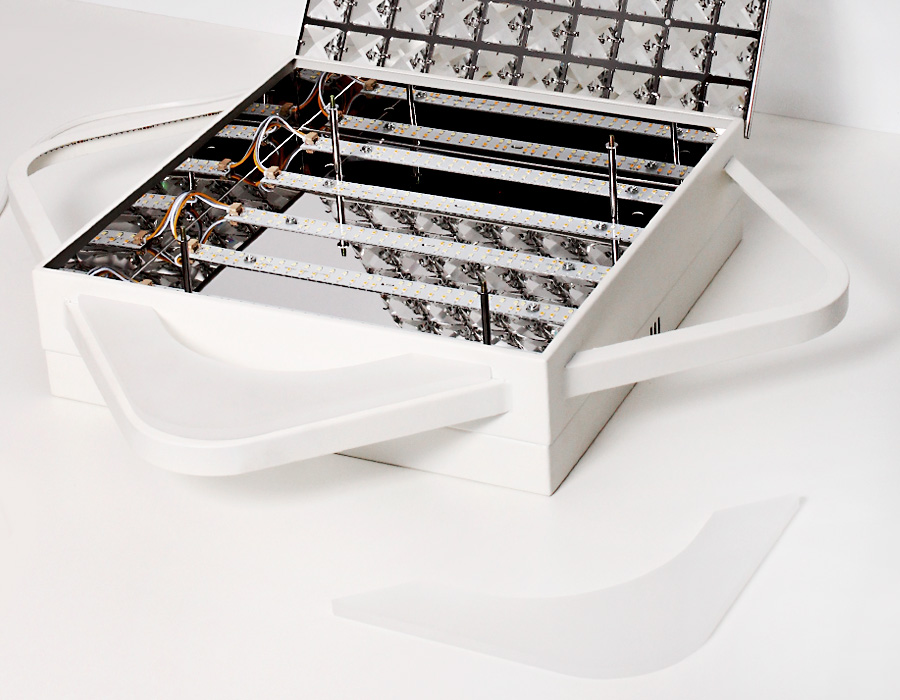 Светильник 51*51*11 см,  104W, 3000К, белый Ambrella Acrylica Ice FA124