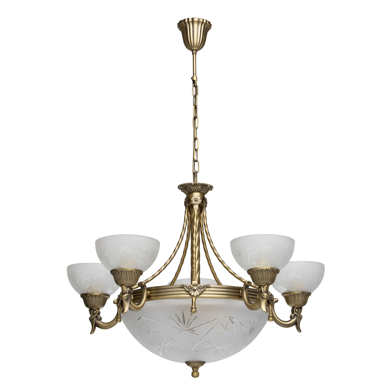Люстра 70*95 см, 5*E27*3*E14 матовавя бронза MW-Light Афродита 317011708
