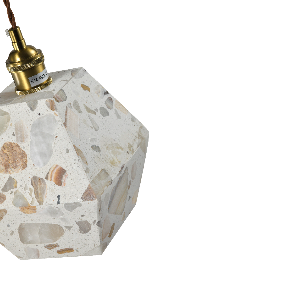 Подвесной светильник 15 см, Zortes Terrazzo ZRS.1878.01, латунь