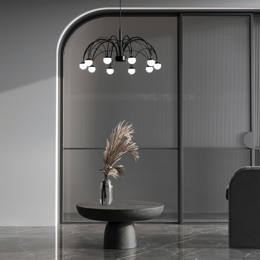Подвесной светильник 65*65*50-110 см, LED*35W, 4000K, Eurosvet Ragno 90034/10, черный, a069301