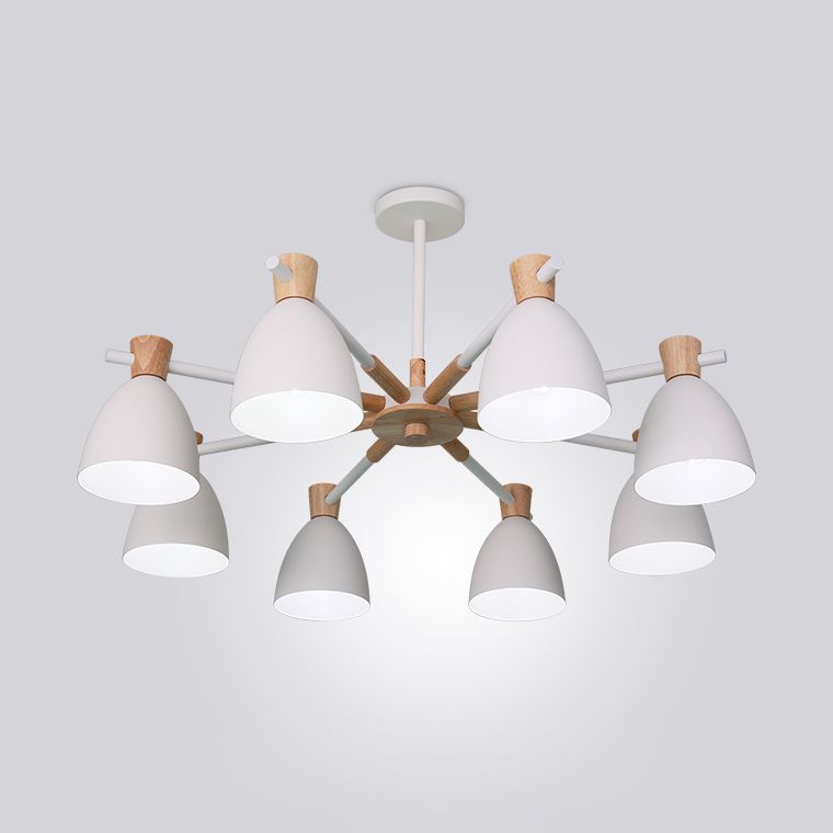 Потолочная люстра FOLKE 8 White 85*85*30 см, 8*E27*60W, ImperiumLoft FOLKE01, Белый