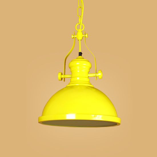 Светильник подвесной LOFT HOUSE P-195, диаметр 32 см, желтый