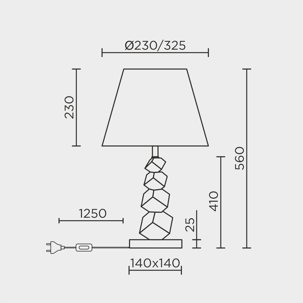 Настольный светильник 33*56 см, Е27 MODELUX ML.5501.01TL GD золото