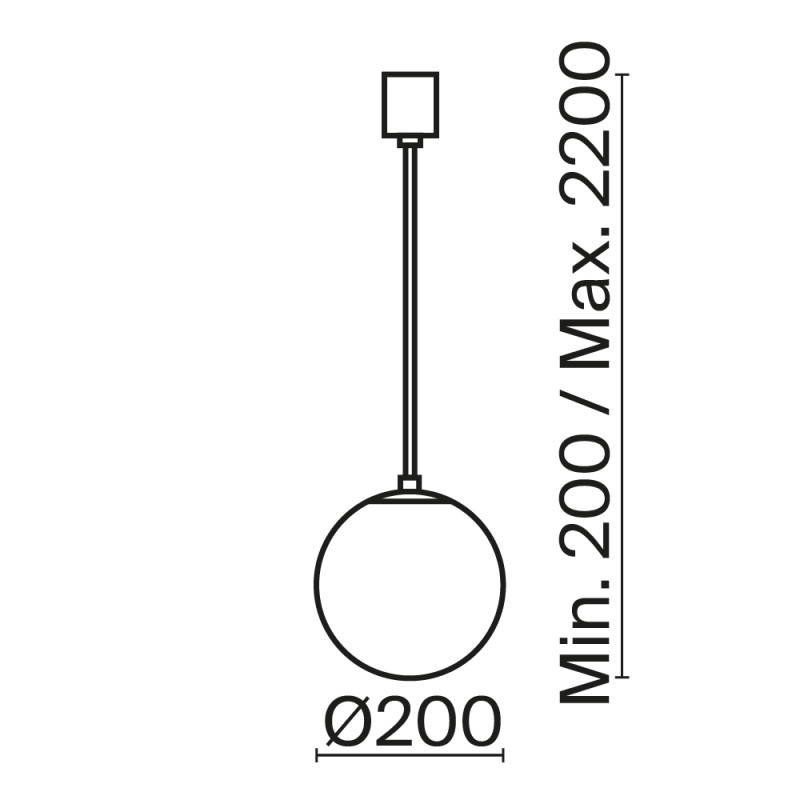 Светильник 20 см, 5W, 4000K, Maytoni Luna P039PL-5W4K-20-B, черный