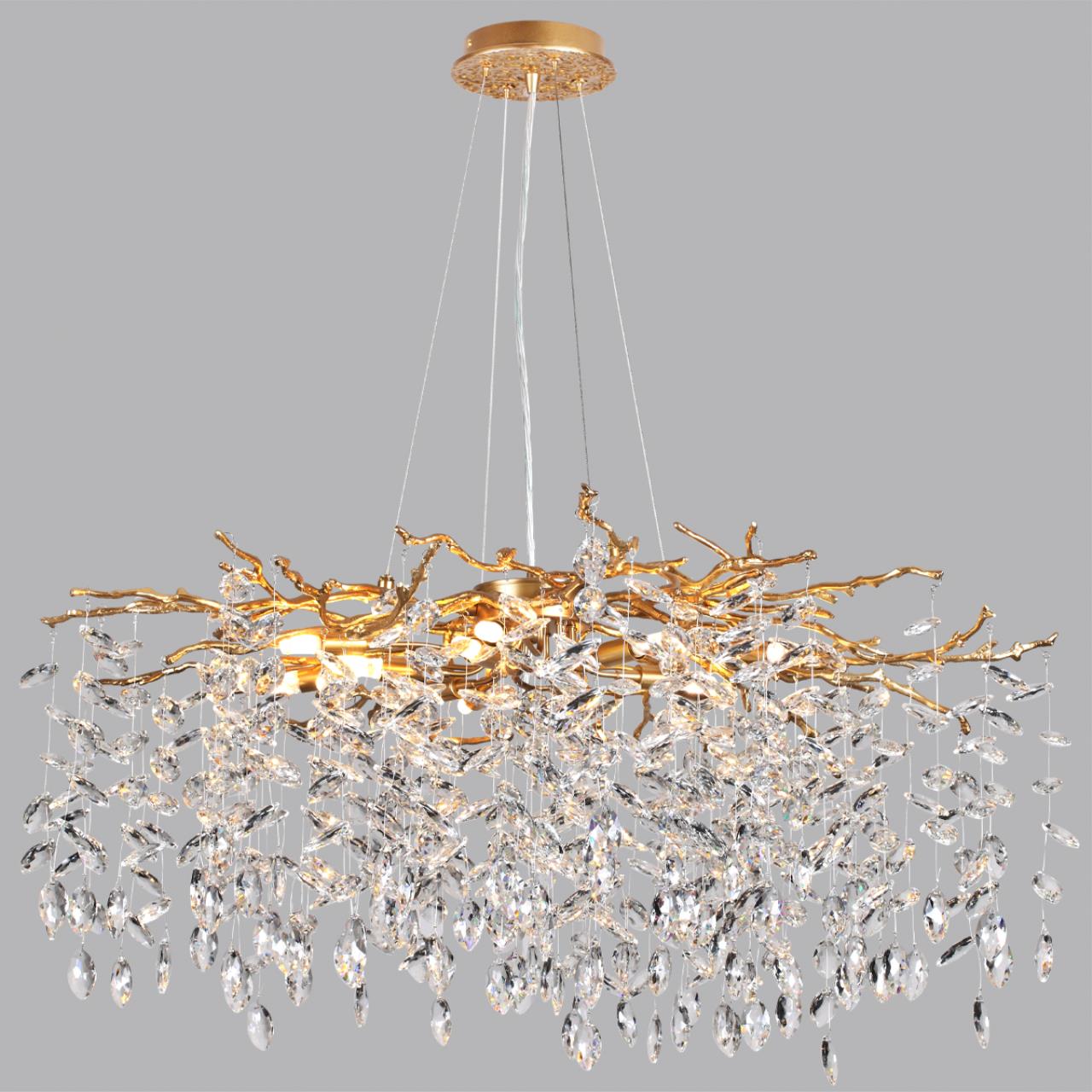Люстра 80*80*150 см, 12 G9*40W, Odeon Light Delica, античная бронза 4969/12