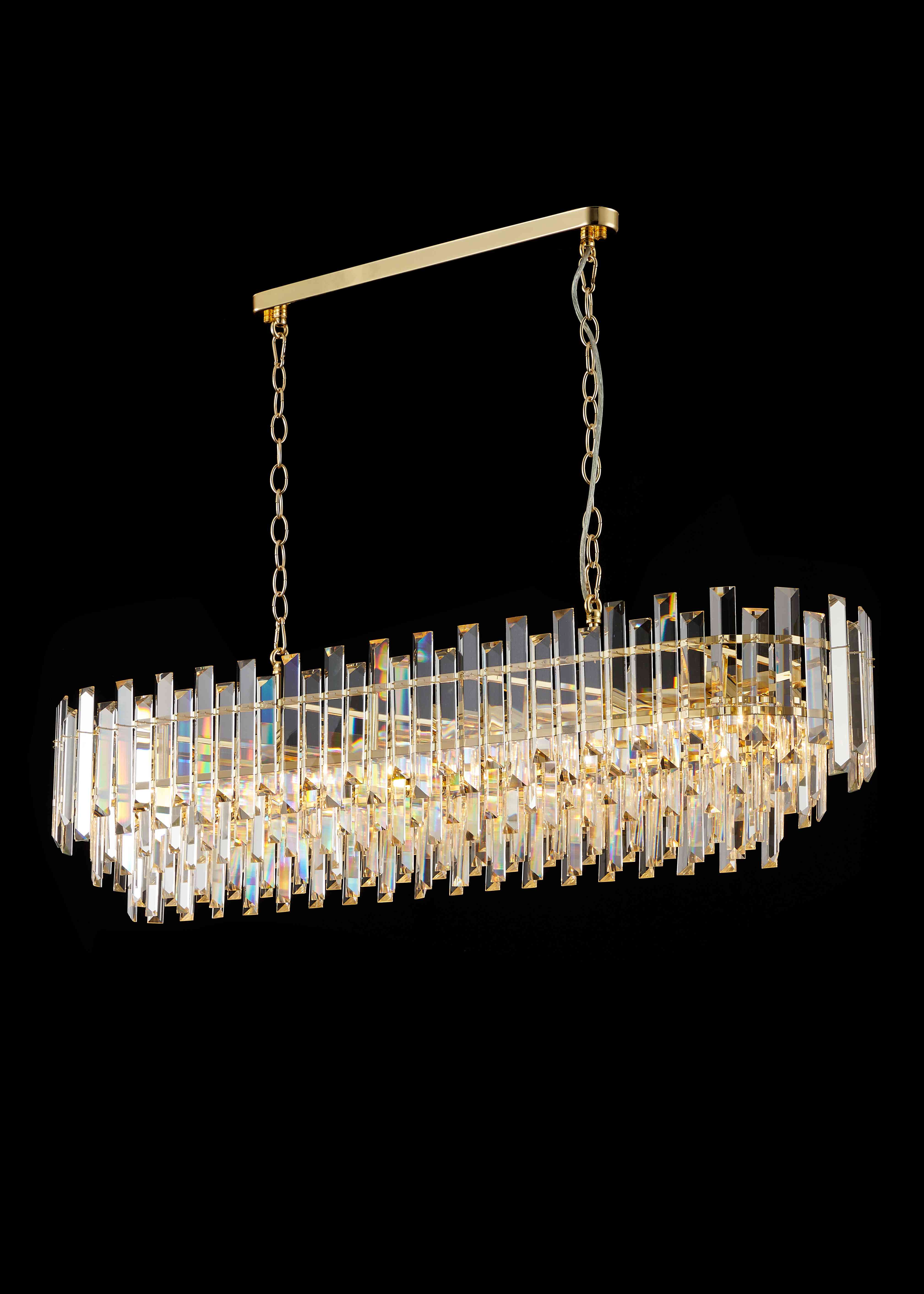Люстра  1200*300*290, 12*E14, 40W NewRgy Cristallo DM50-L1200*W300*H290 H GOLD, H GOLD