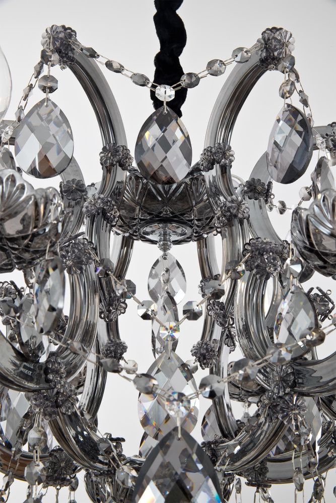 Подвесная люстра 72*72*98 см, Е14 8x40W, Чёрный, Дымчатый MODELUX premium ML.7002.8P