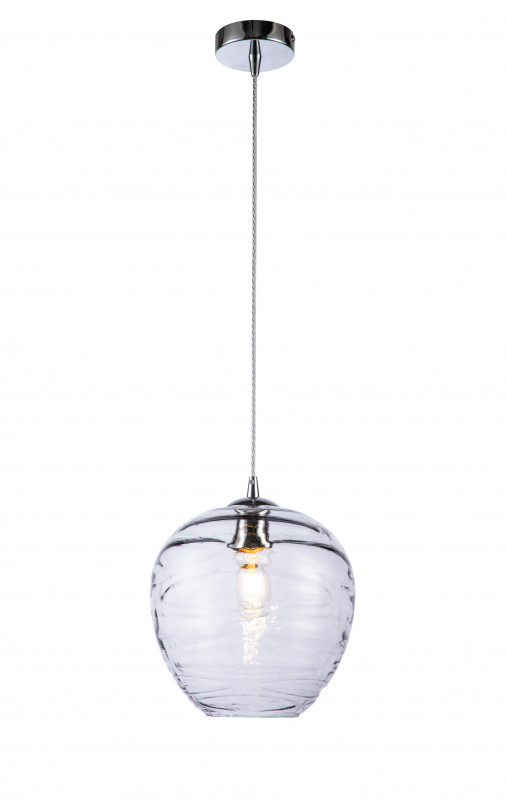 Подвесной светильник 250*250*310/1835 мм, 1*E27 хром Indigo Oasi V000100, 11005/1P Smoke