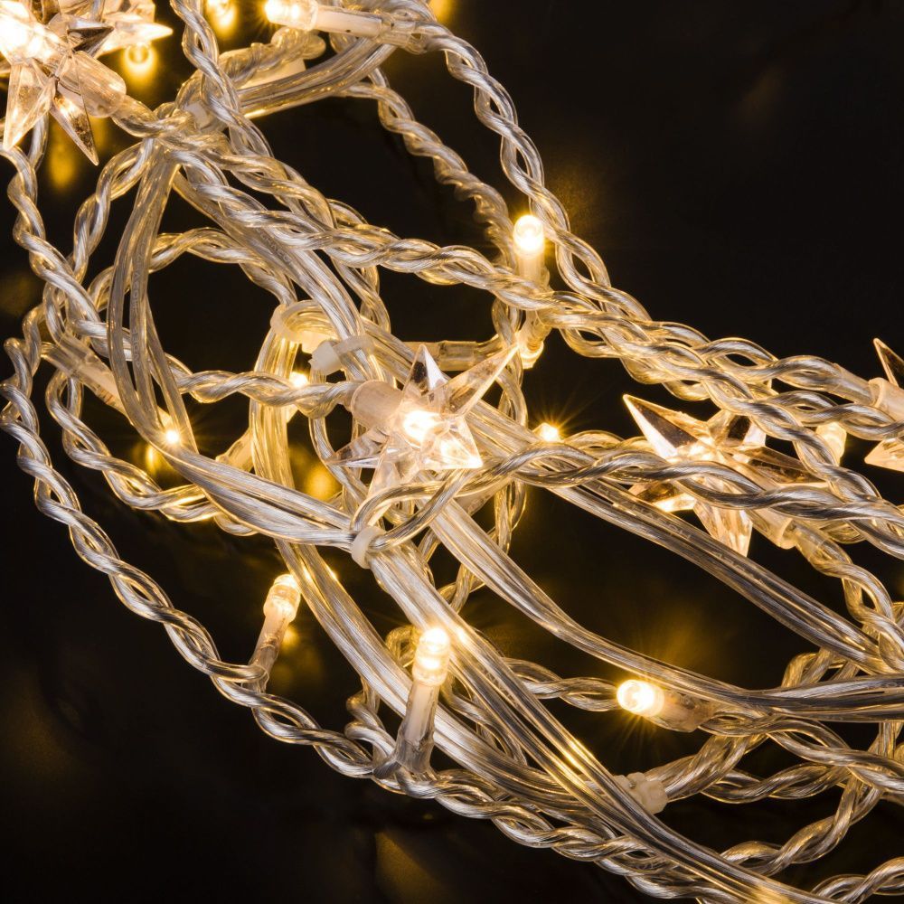 ПОДАРОК ПРИ ЗАКАЗЕ ОТ 20 000 руб, стоимость 500 руб - Гирлянда бахрома теплый белый 1,8*0,5м IP20 бахрома