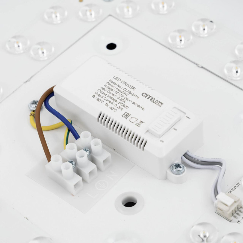 Cветильник 30 см, 24W, 3000-5500K, Citilux Купер CL724K24V1 RGB, черный