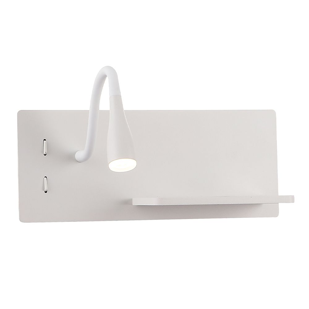 Бра 30**12- см, 2*LED*3+8W, 3000K, Crystal Lux Elqi CLT 217W Qi+USB WH, Белый