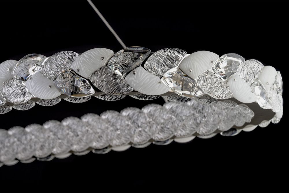 Люстра подвесная *100* см, Led лента*LED*96W, 3300/4200/6500K, Dio D`arte Este Este L 1.5.100x35.100 N, Никель