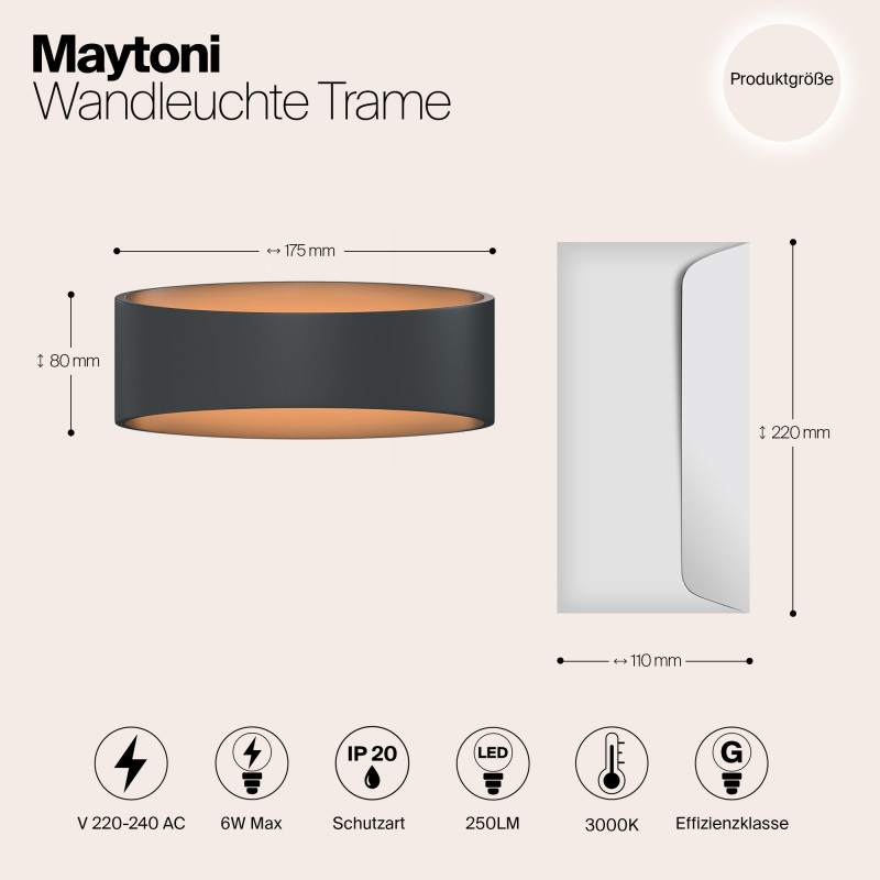 Светильник настенный Maytoni C806WL-L5B, черный/матовый