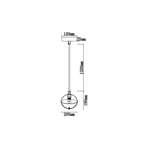 Подвесной светильник  21*142 см, 1*E27 черный, золото Vele Luce Broadway VL5362P11