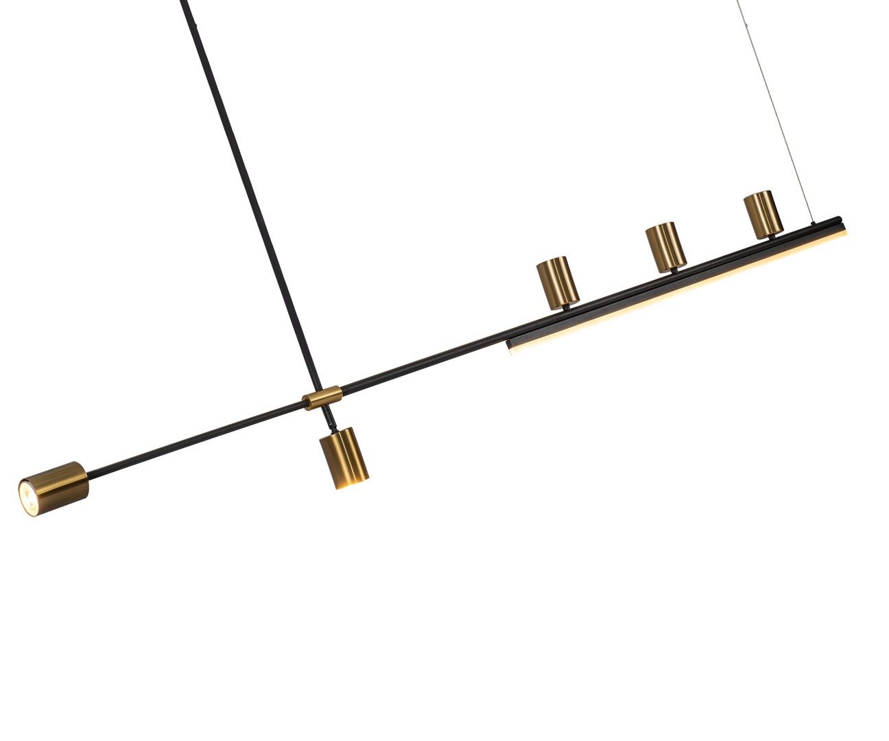 Светильник 150 см, Kink Light 07618-150,36, черный-латунь