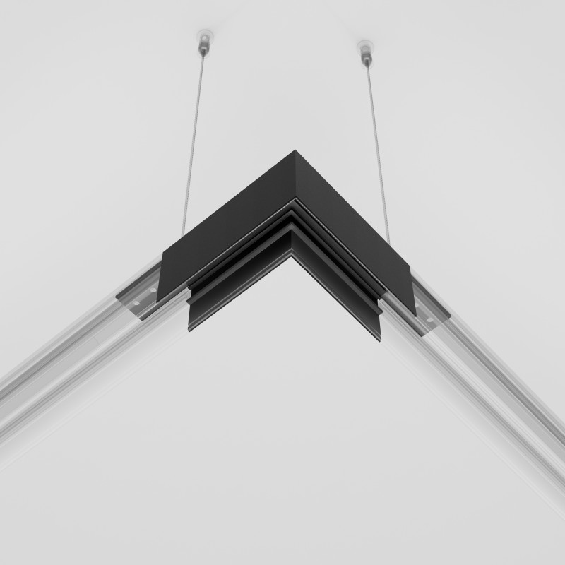 Коннектор угловой накладной Maytoni Technical Magnetic track system Exility TRA034HCL-41B черныйIP 20