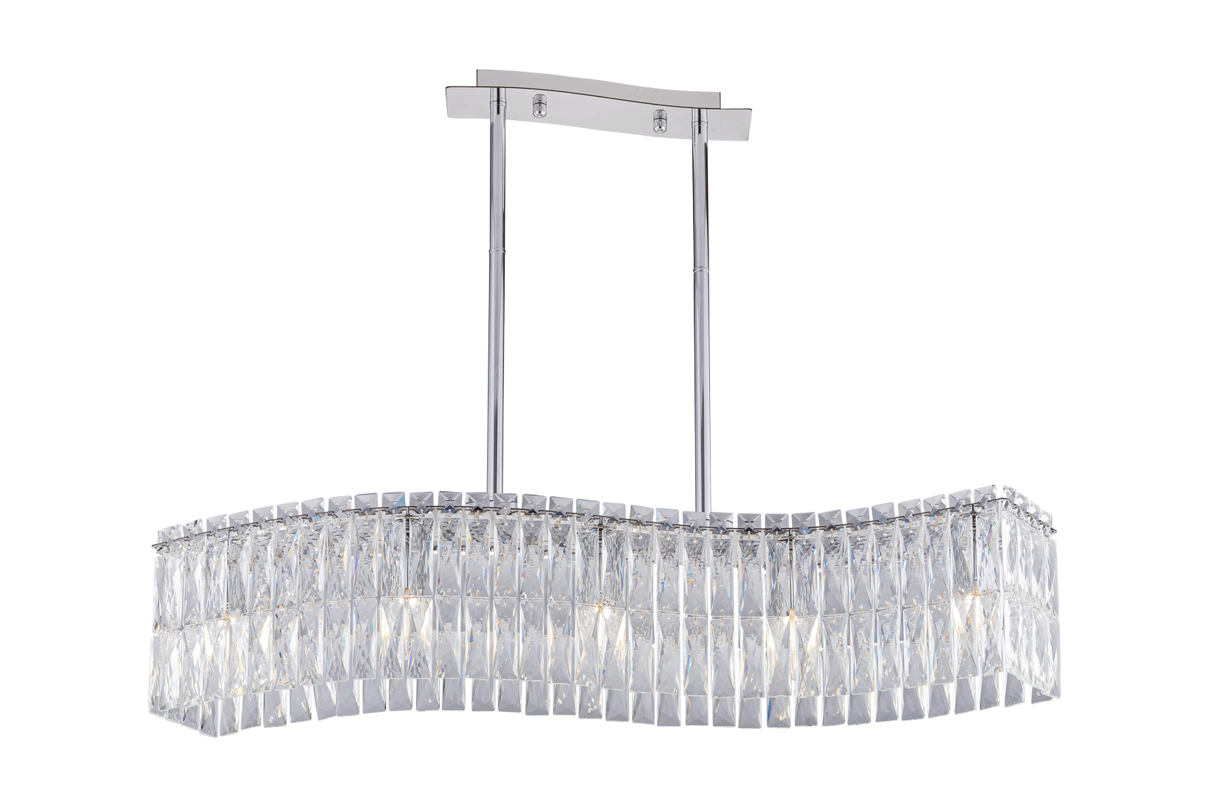 Люстра 850*190*650, 5*E14, 40W NewRgy Cristallo 3101R/5A CHROME+CLEAR, Хром+Прозрачный