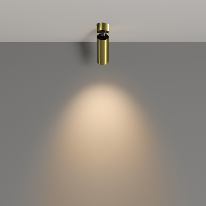 Спот 5,2*5,2*16 см, LED, 12W, 3000К, Maytoni Technical FOCUS LED C055CL-L12W3K-W-BS латунный