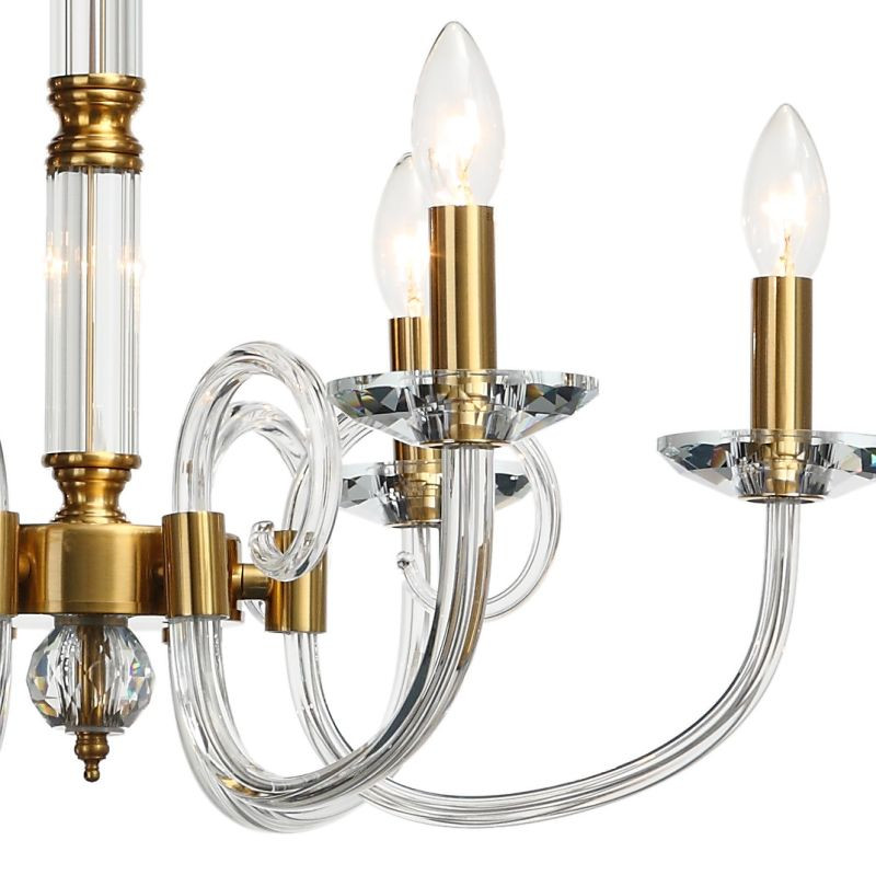 Подвесная люстра Stilfort Glass 1050/03/06P, диаметр 65 см, золото