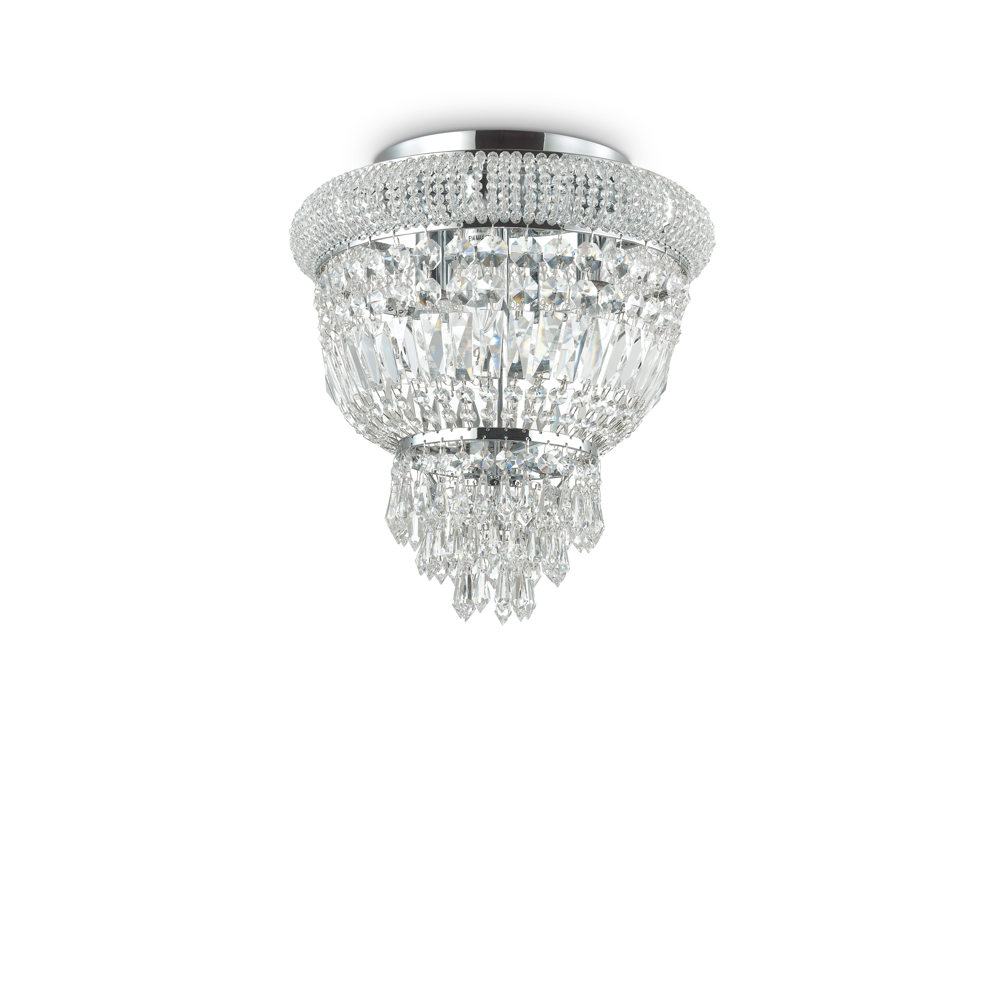 Потолочная люстра Ideal lux DUBAI PL3 CROMO, хром, диаметр 32 см, 207162