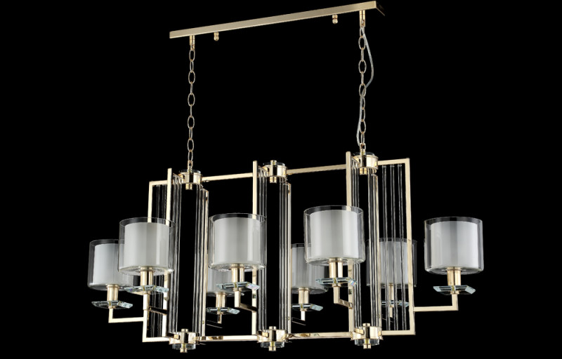 Люстра 108 см Crystal Lux NICOLAS SP8 L1000 GOLD/WHITE золото/прозрачный