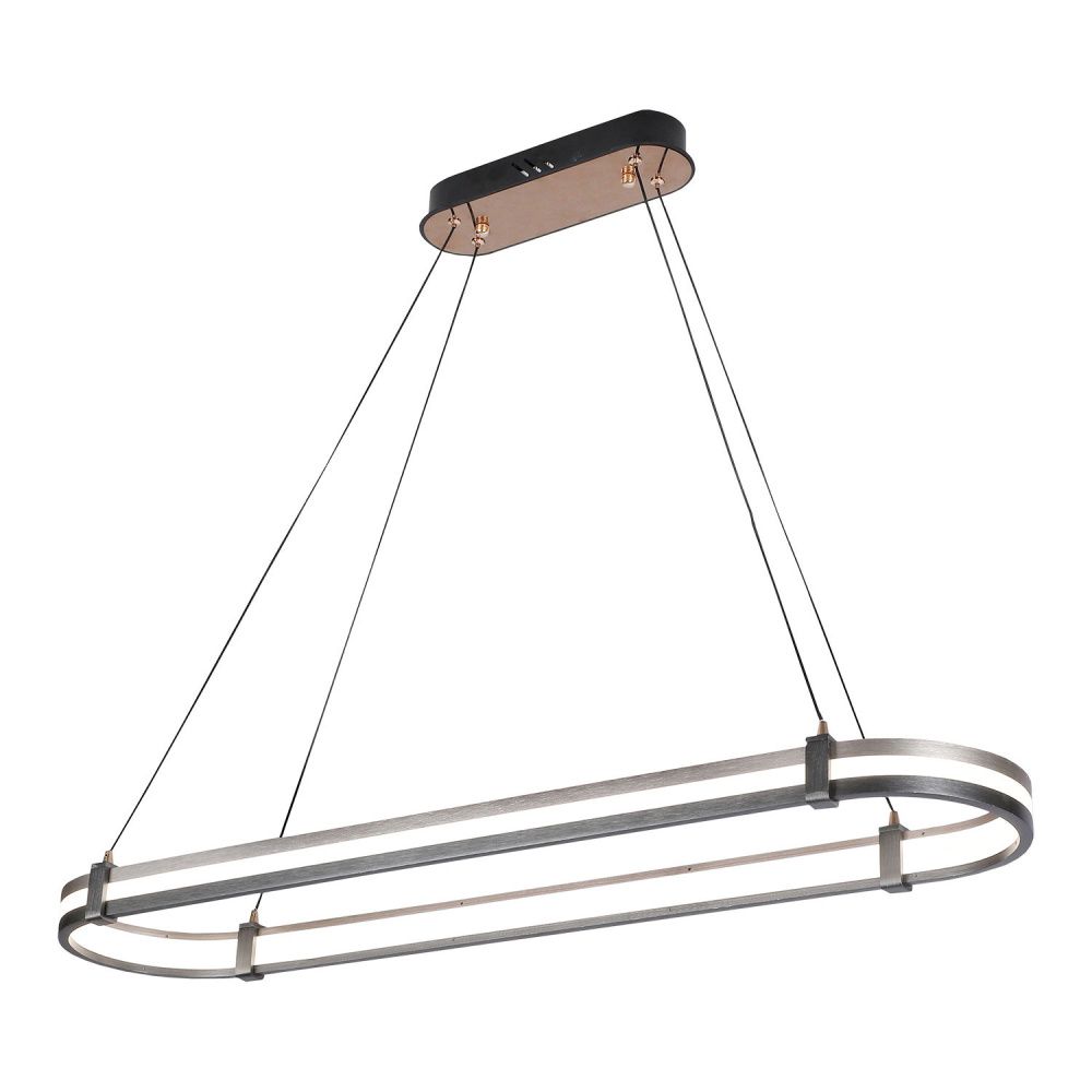 Линейно-подвесной светильник *102*45-150 см, 1*LED*40W, 4000K, Lussole Hidalgo LSP-7410, серый