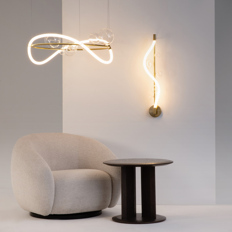 Светильник 80 см, 53W, 3000K, Maytoni Oasis MOD289PL-L53BS3K, латунь