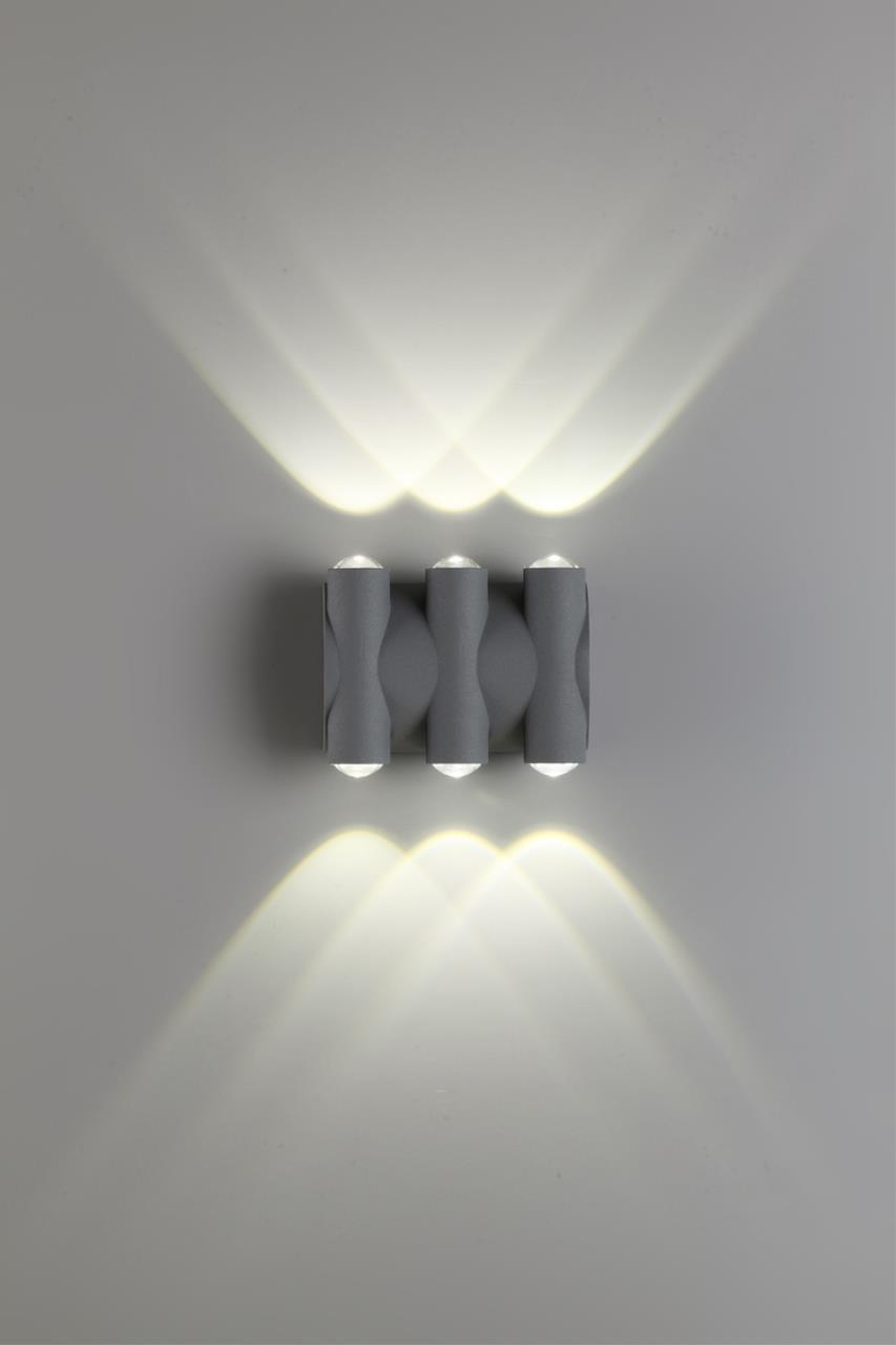 Уличный настенный светодиодный светильник Novotech Calle 358567, 6W LED, 4000K, темно-серый