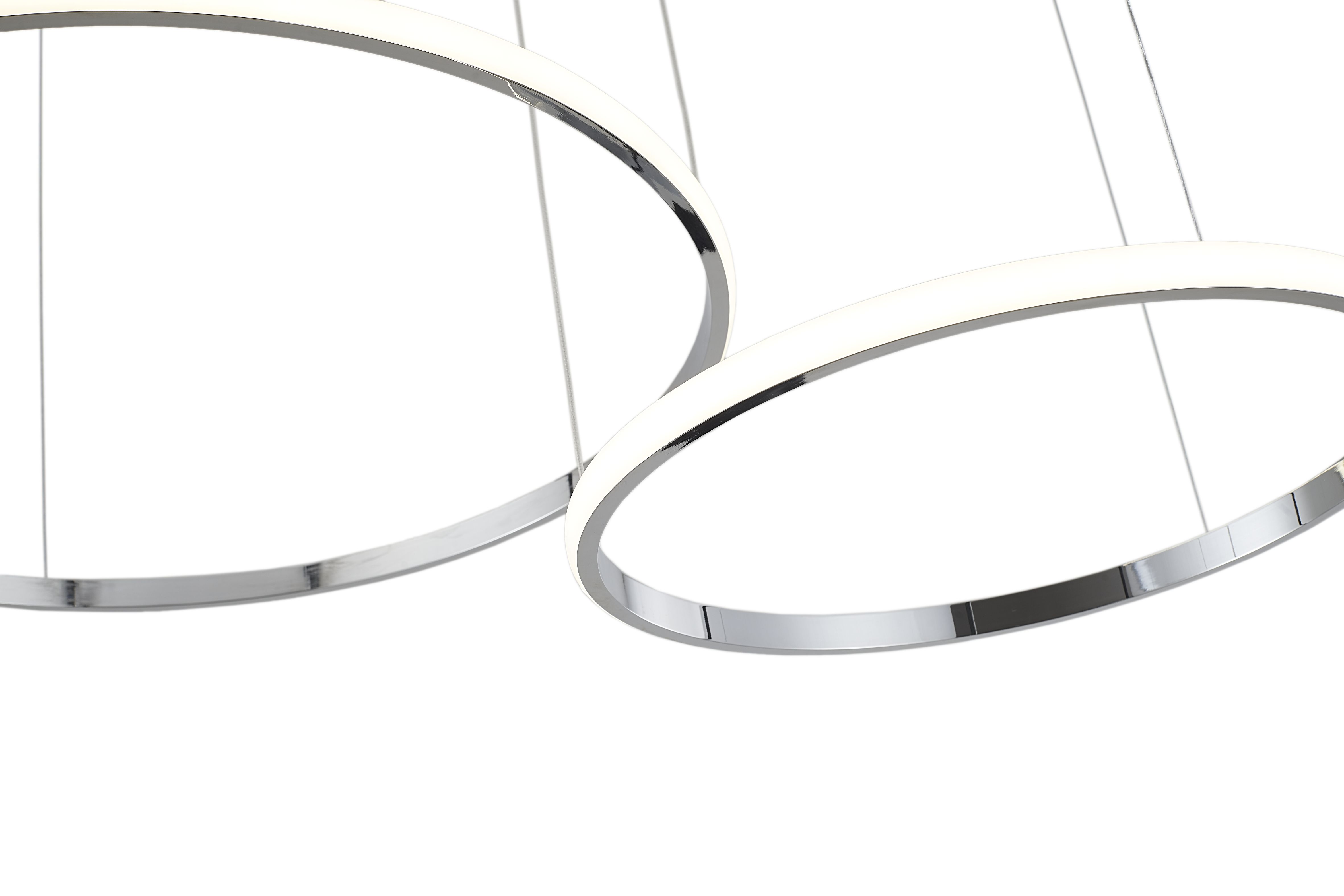 Светильник подвесной 40/60 см, LED 63W 4000K хром Zortes Ringolight ZRS.33322.63F
