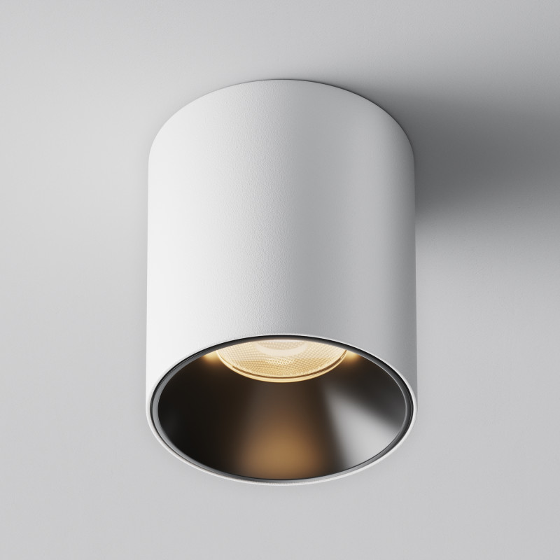 Накладной светильник 7,5*7,5*9 см,  LED, 12W, 3000К, Maytoni Technical Alfa LED C064CL-12W3K-RD-WB белый