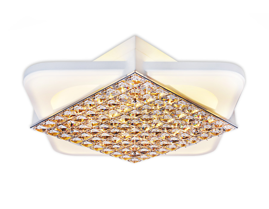 Светильник 51*51*11 см,  104W, 3000К, белый Ambrella Acrylica Ice FA124