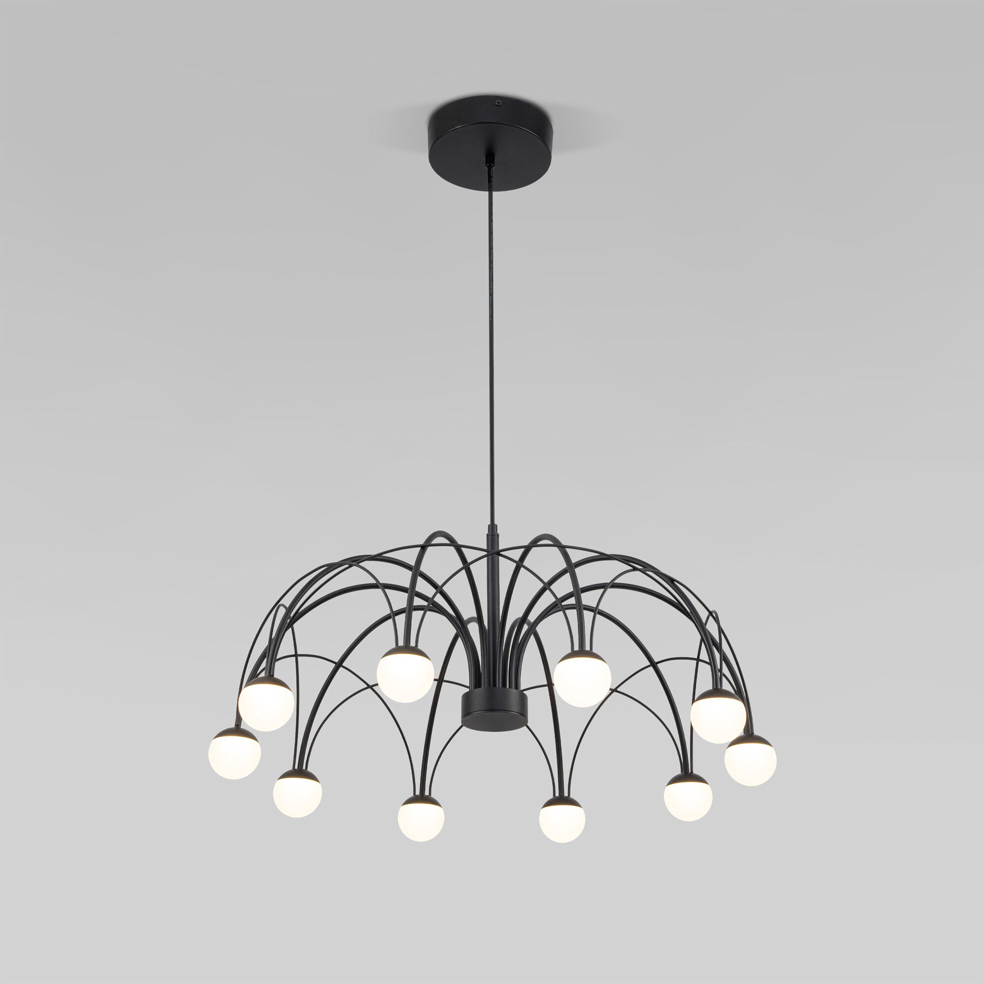 Подвесной светильник 65*65*50-110 см, LED*35W, 4000K, Eurosvet Ragno 90034/10, черный, a069301