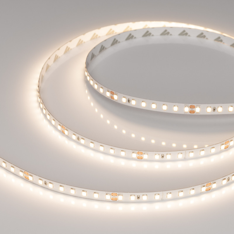 Лента RT-A128-8mm 24V Warm3500 (9.6 W/m, IP20, 2835, 5m) (Arlight, высок.эфф.150 лм/Вт) 038757. Цена указана за 5 метров. Продается кратно 5 метрам.