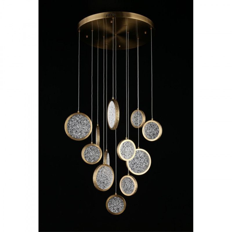 Каскадная люстра 60*50-200 см 102W, 3000K, Aployt Yulali APL.048.03.102, золотой