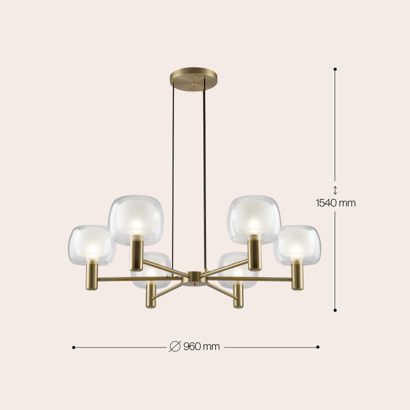 Светильник 96 см, Maytoni Vision MOD411PL-06G, золото