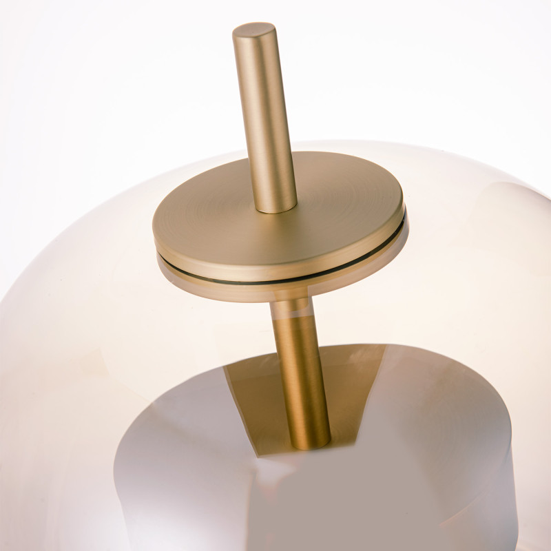 Настольная лампа 26*56,5 см, 21W, Favourite Reflex 4235-1T Стекло янтарного цвета, матовое золото и белый акрил