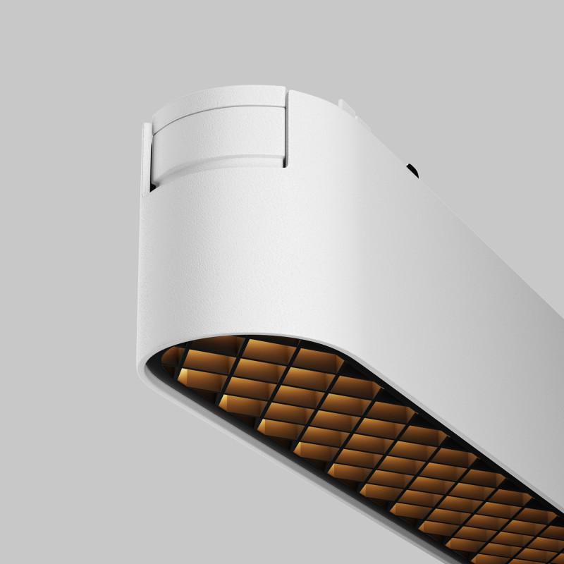 Трековый светильник 2,6*22,2*2,9 см, LED 12W, 3000К, Белый Maytoni Basis Grid TR084-1-12W3K-W