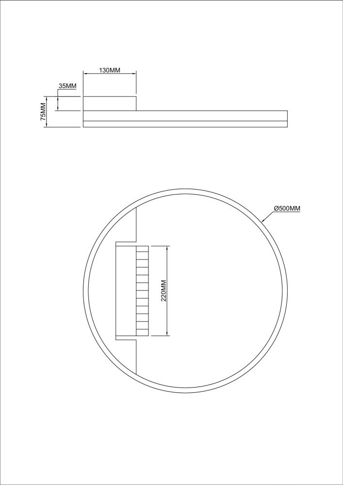 Светильник *50*-7,5 см, *LED*62W, Freya Рамка / Frame FR6084CL-L68W, Белый