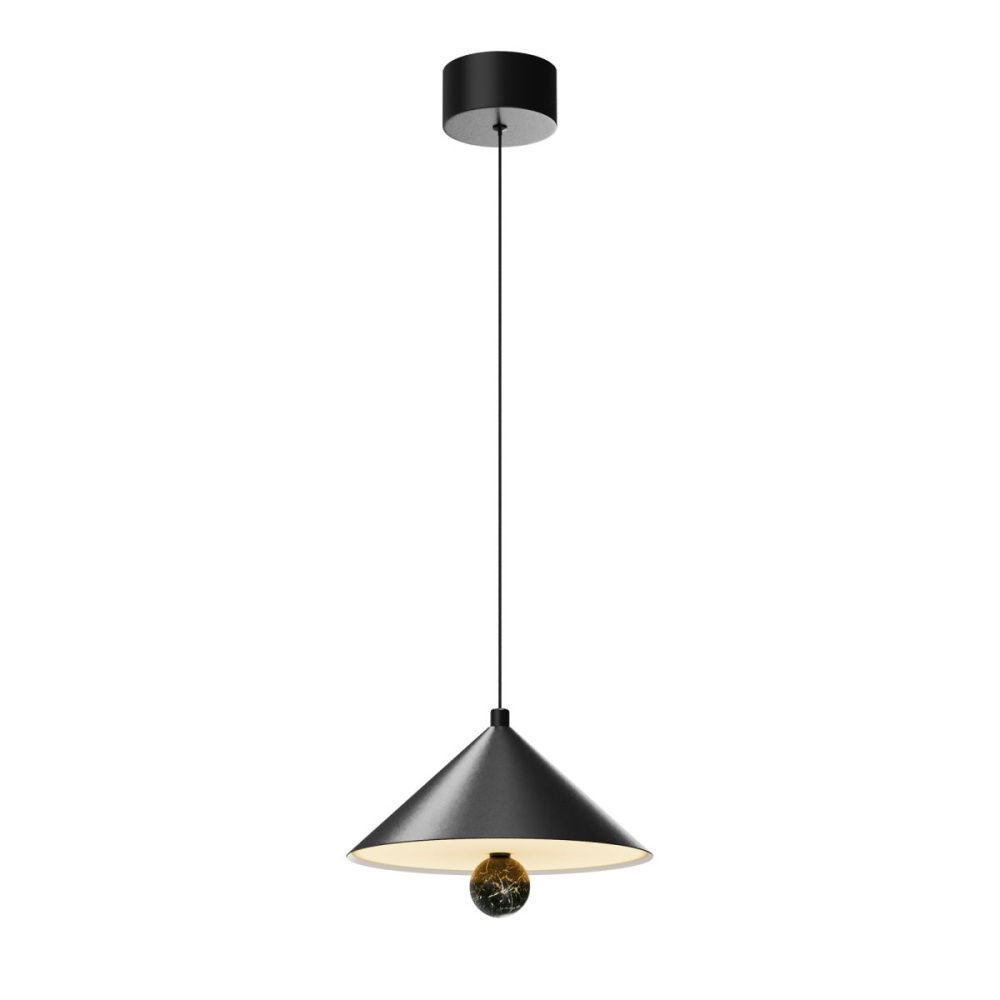 Подвесной светильник 25 см, 16W, 3000K, Maytoni Bell MOD534PL-L16B3K, черный