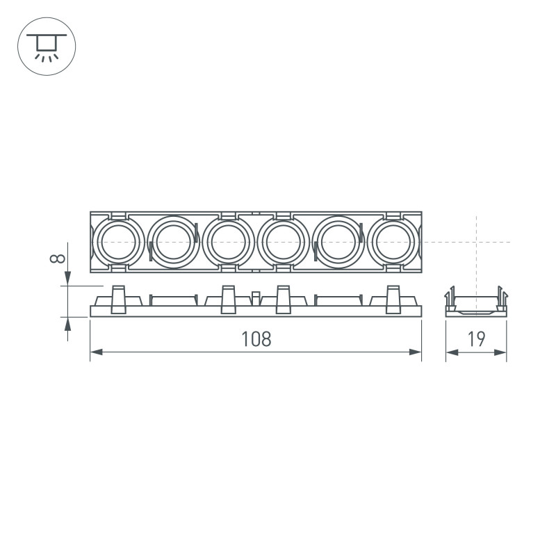 Экран Arlight 041793 54*1,9*1,07 см. Цена указана за 1 комплект.