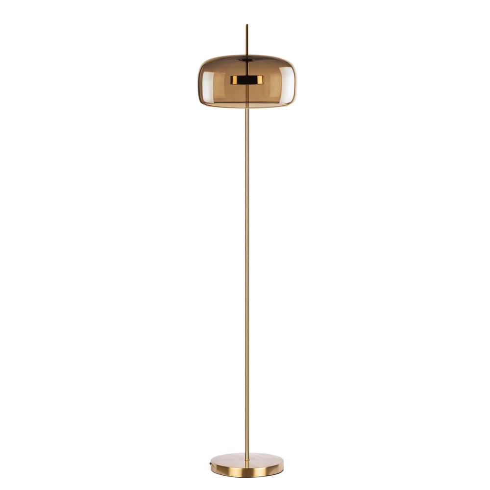 Торшер 152 см, 12W, 3000K, LOFT IT Dauphin 10040F/B, золото-янтарный