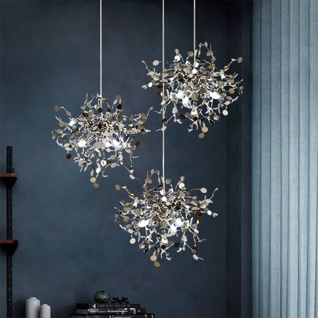 Подвесной светильник Tezani Argent 3R 85*85*40 см, 9*G9*40W, ImperiumLoft 132045-22, Хром