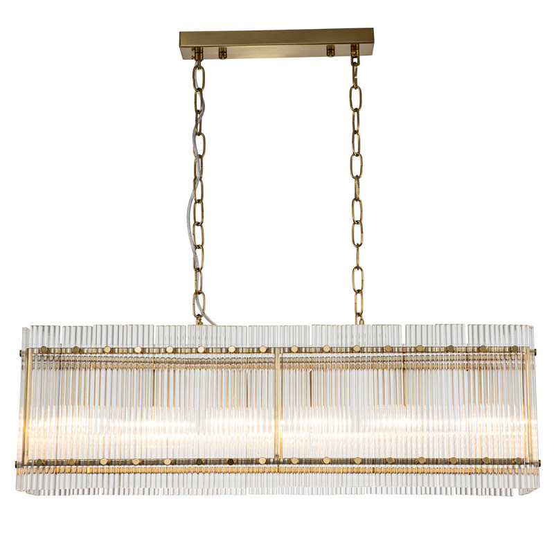 Подвесной светильник 800*220*275/1475 мм, 6*E14 бронза Indigo Venera V000305, 12024/6PL Brass