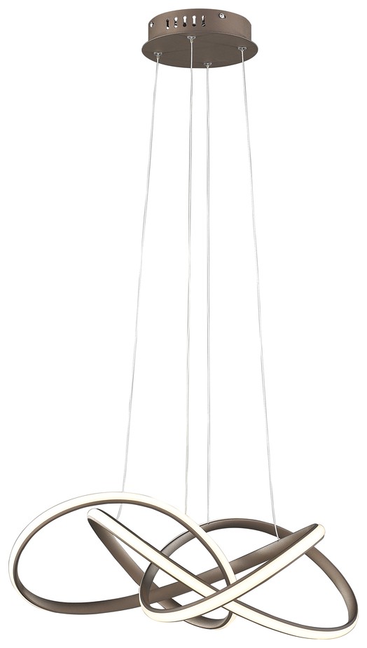 Светильник подвесной Wertmark Nodo WE448.01.603, 58*58 см, кофейный