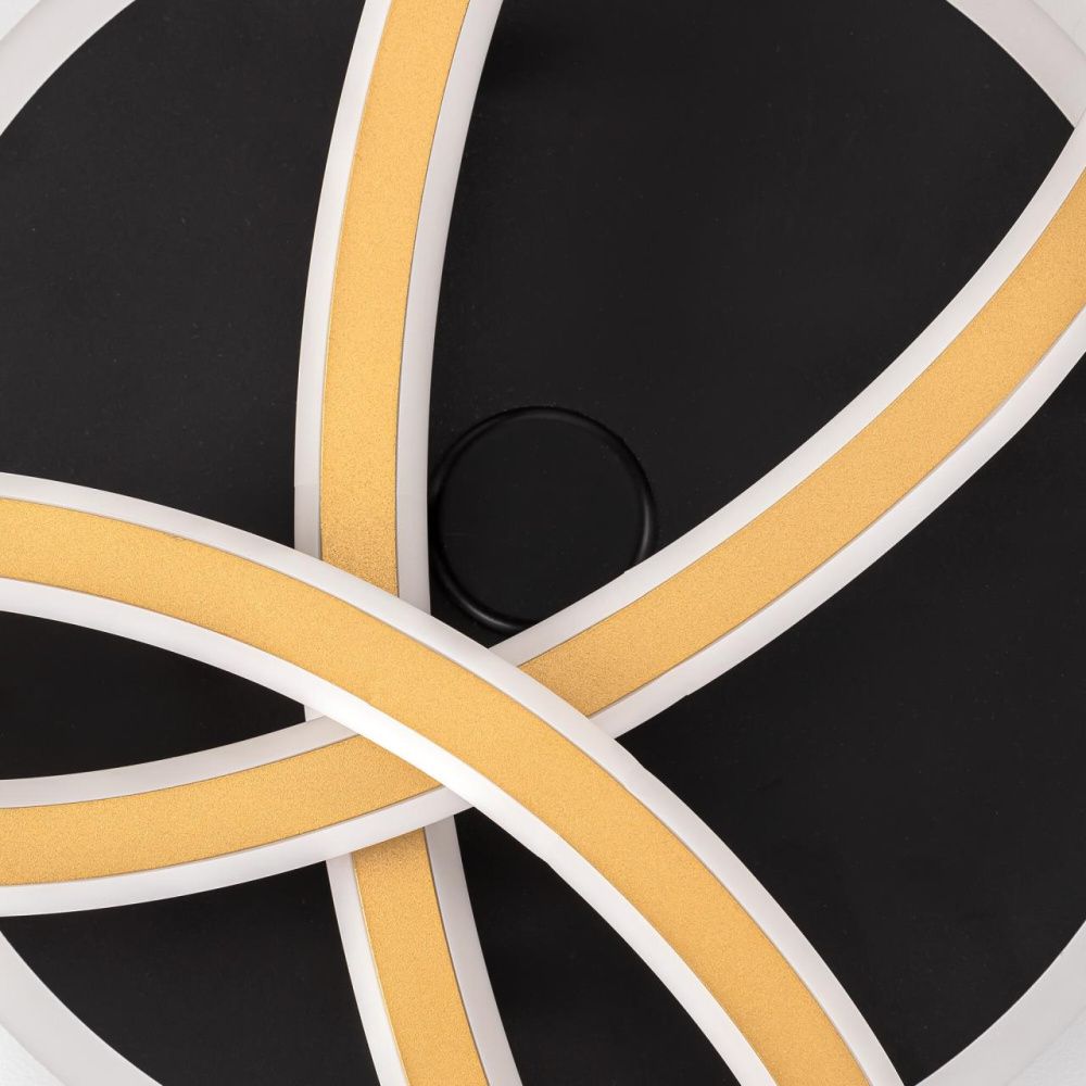 Люстра 51 см, 130W, 3000-5500К, 9000Lm, 24 м2 Citilux TRIO Черный+Золото CL215B132 с пультом