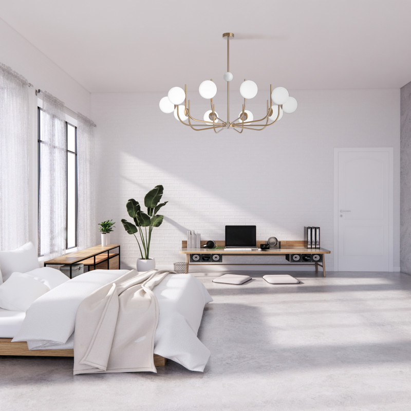 Люстра на штанге Maytoni Rendez-vous MOD109PL-10BS, диаметр 116 см, латунь