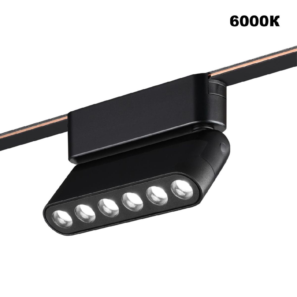 Трековый светильник 12 см, 6W, 3000-6000K, Novotech Easy Shino 359464, черный